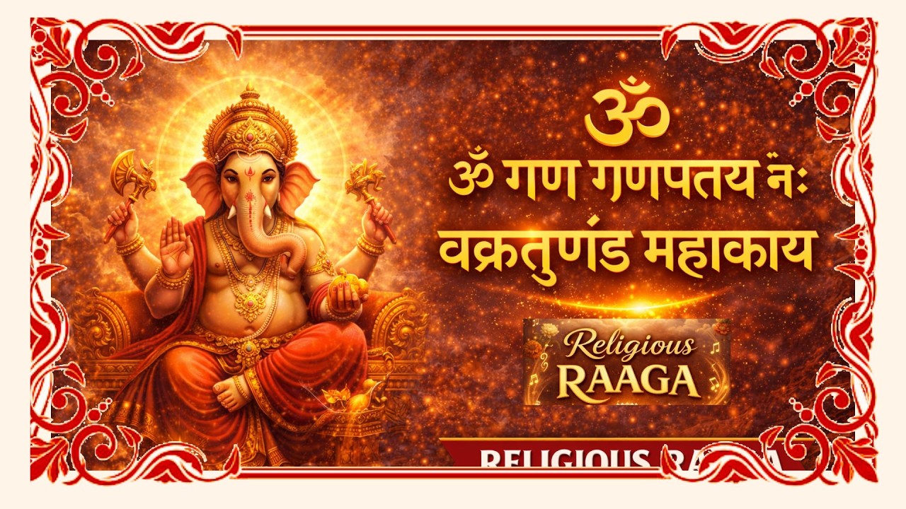 Om Gam Ganapataye Namah & Vakratunda Mahakaya Ganesh Mantra Meditation Religious Raga