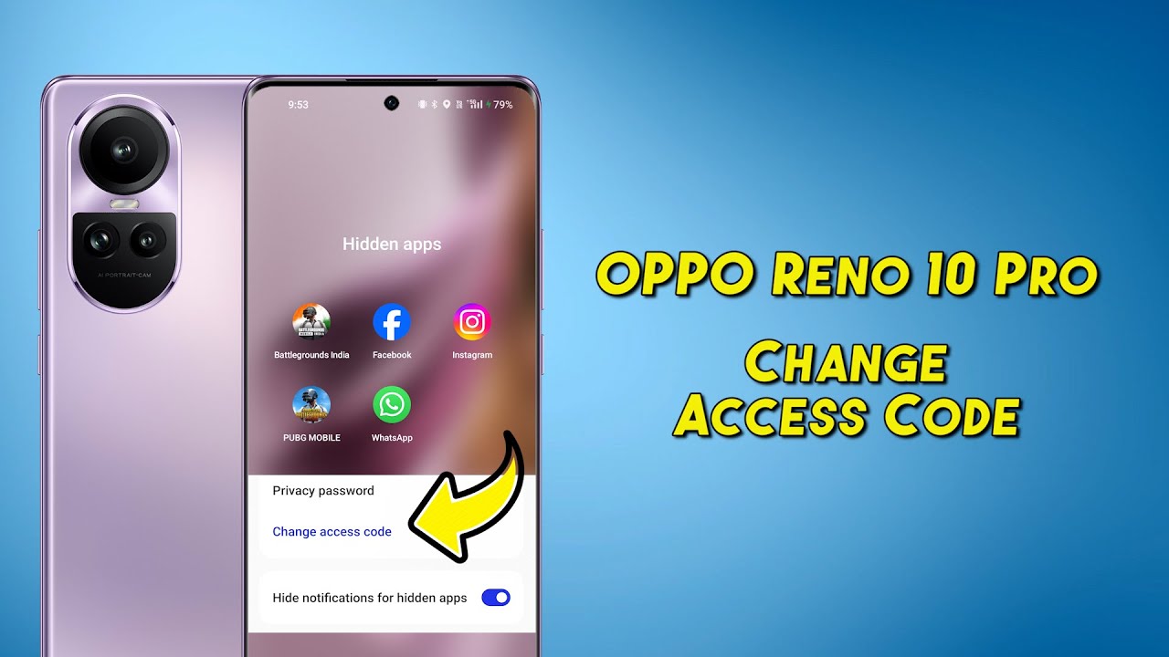 How to Change Access Code (App Hide Password) in OPPO Reno 10 Pro