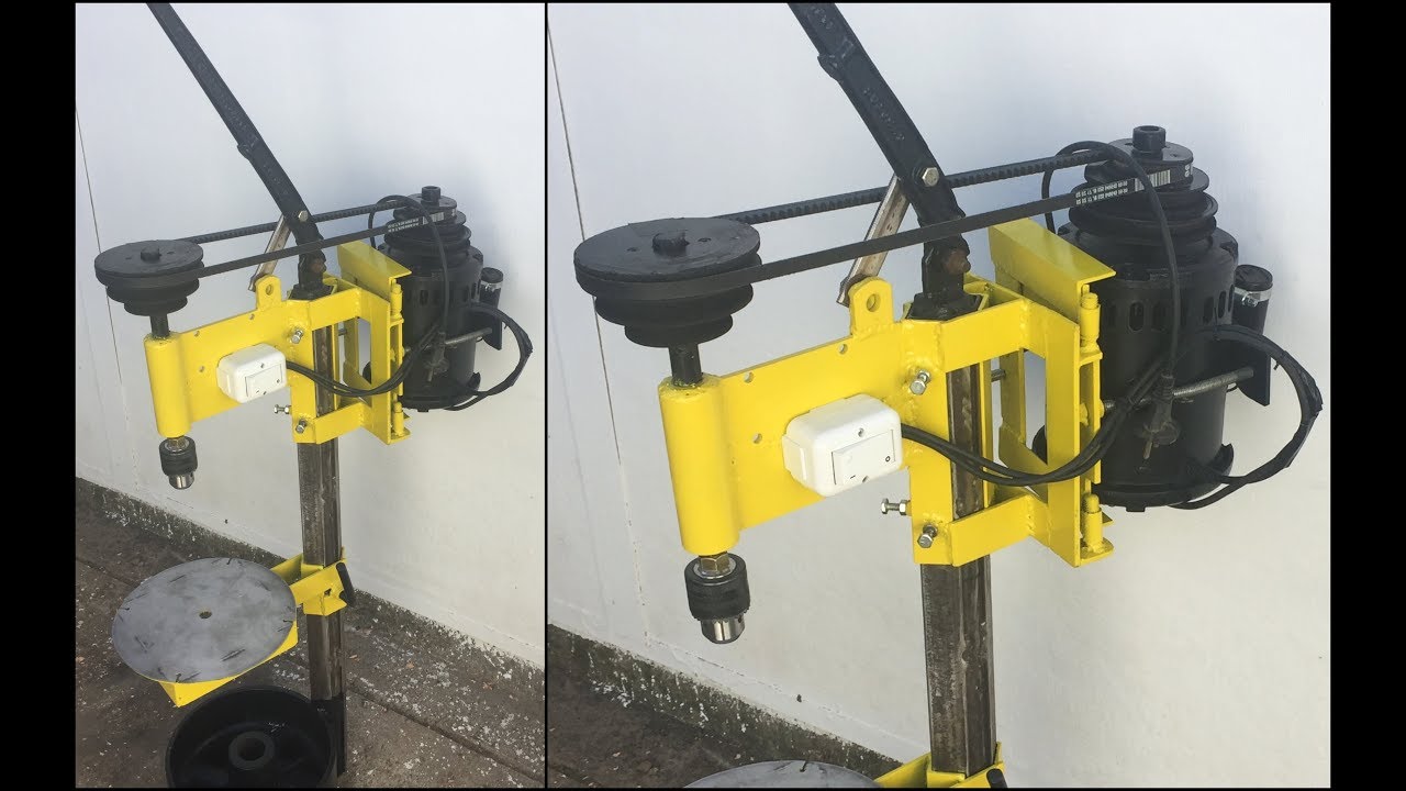 TALADRO DE BANCO CASERO-HECHO CON CHATARRA// HOMEMADE DRIIL PRESS FROM SCRAP