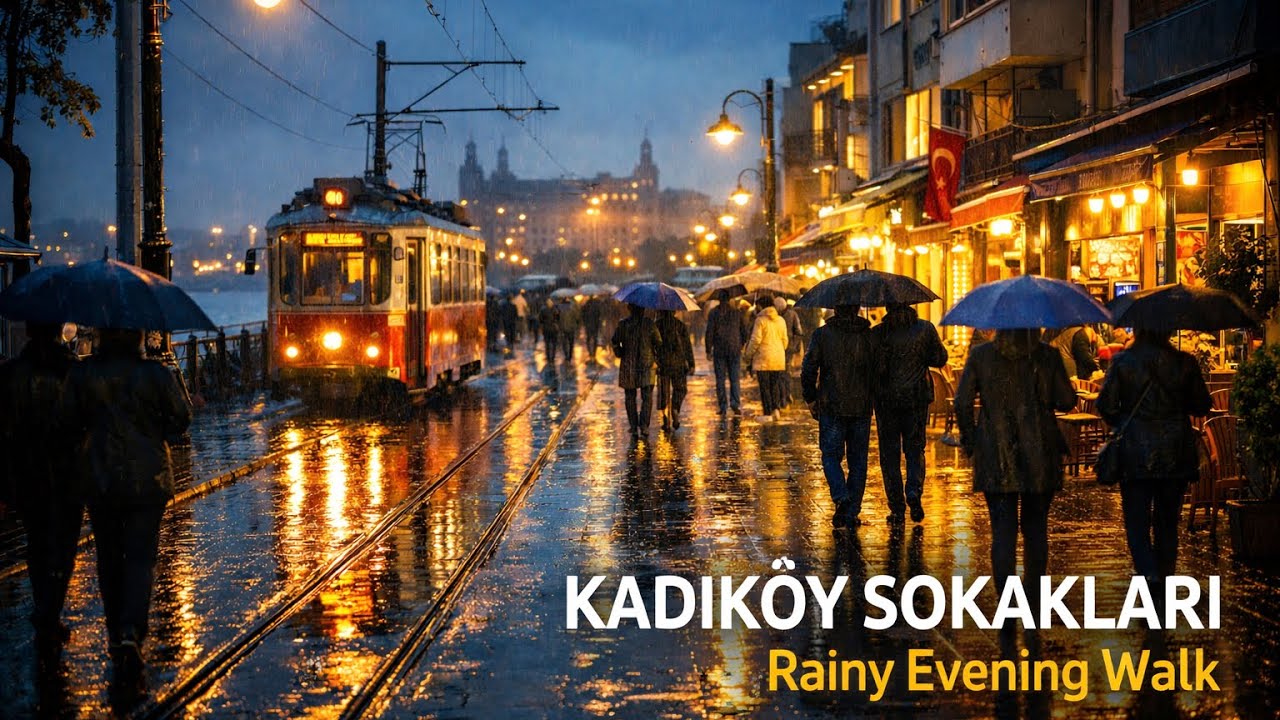 Yağmurlu bir.akşamda Kadıköy sokakları \ The Streets of Kadıköy on a Rainy Evening