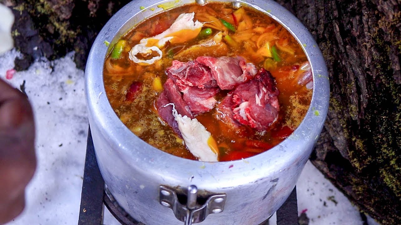 Traditional Mutton Recipe - Survival Cooking in The Himalaya