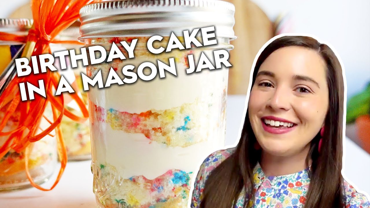 Easiest Homemade Birthday Cake In A Jar Recipe | Hey Y'all | Southern Living