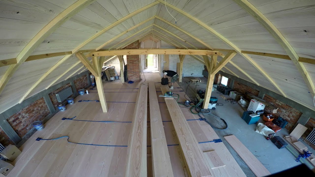 Installation and Finishing Dinesen Douglas Floor. Timelapse