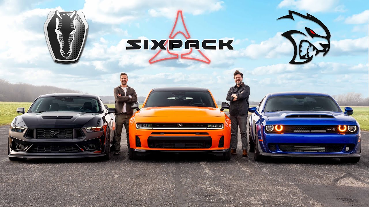 Новый Charger против Mustang Dark Horse против SRT Hellcat // Дрэг-рейсинг