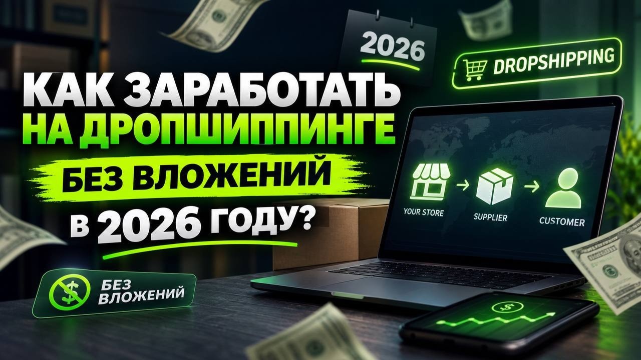 ДРОПШИППИНГ В 2026 С НУЛЯ &mdash; КАК ЗАРАБОТАТЬ БЕЗ ВЛОЖЕНИЙ?