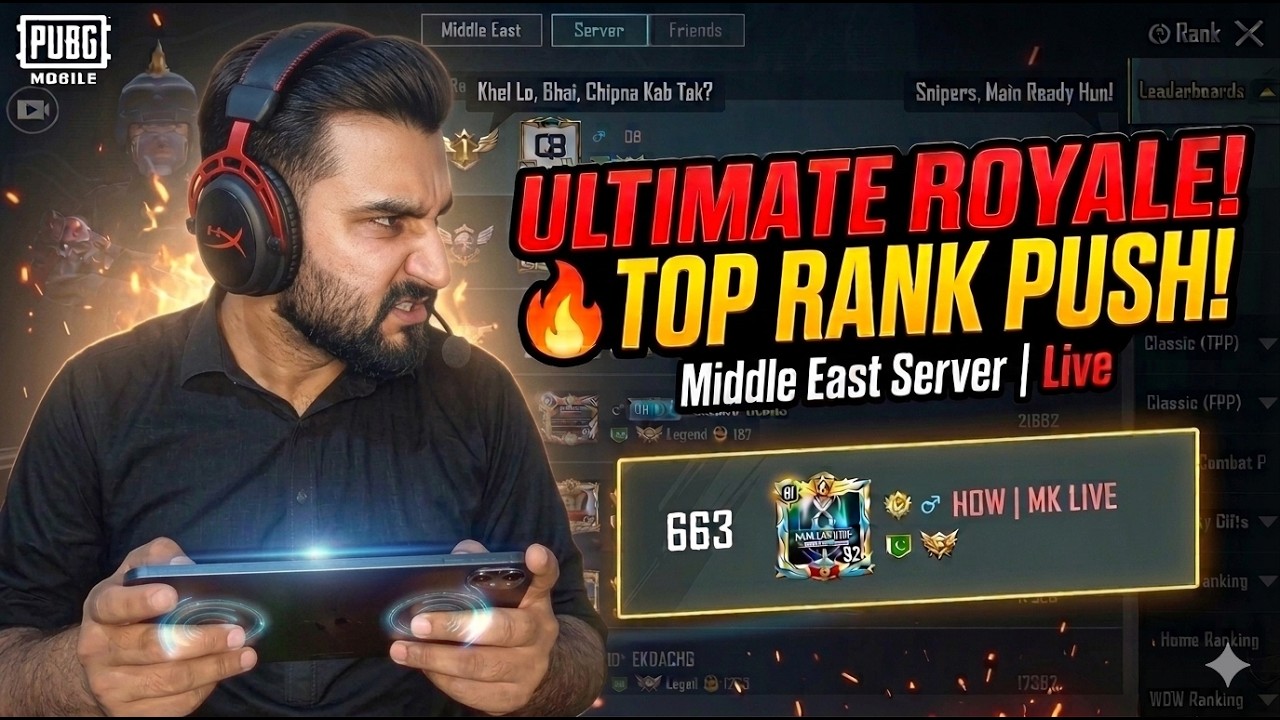 Ultimate Royale Rank Push! 👑 Stream Snipers & Campers Ka Mukabla | LIVE