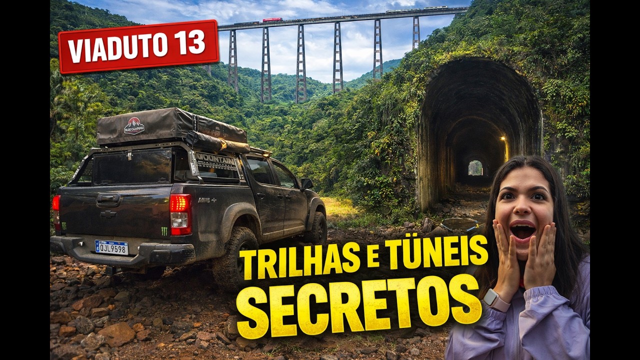 Exploramos viadutos GIGANTES e túneis ABANDONADOS no meio do NADA 😳