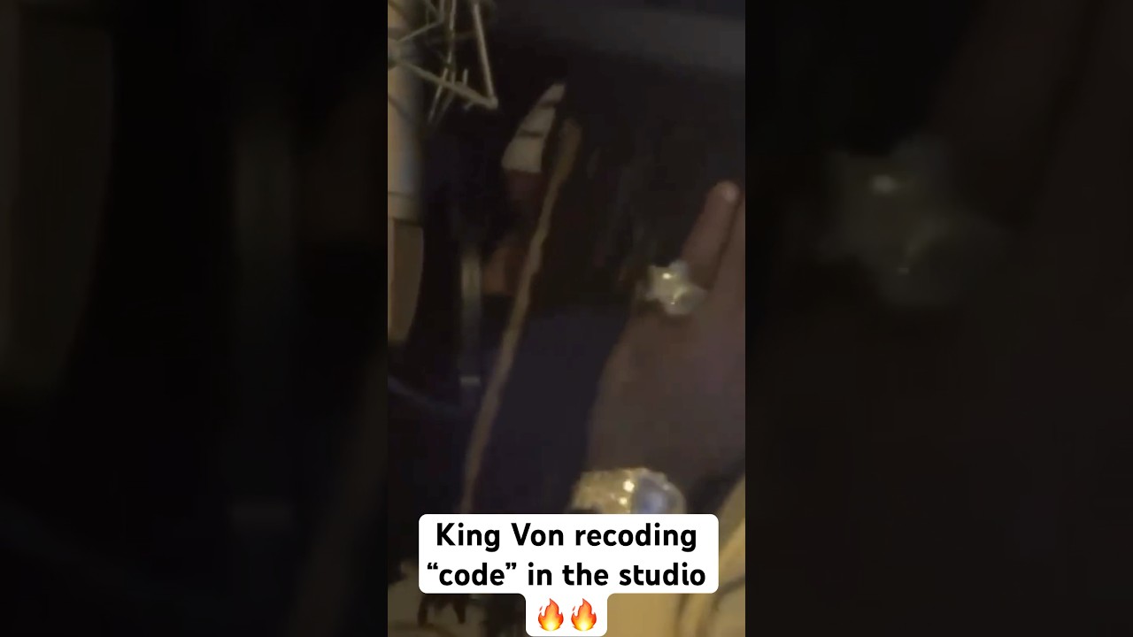 King von recording &ldquo;code&rdquo; in the studio 🔥#kingvon #otf #rap #rapper