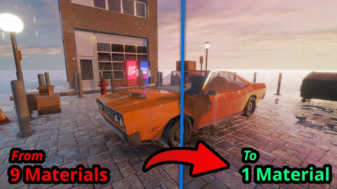 Baking 8 materials into one Material - Game Asset Optimization