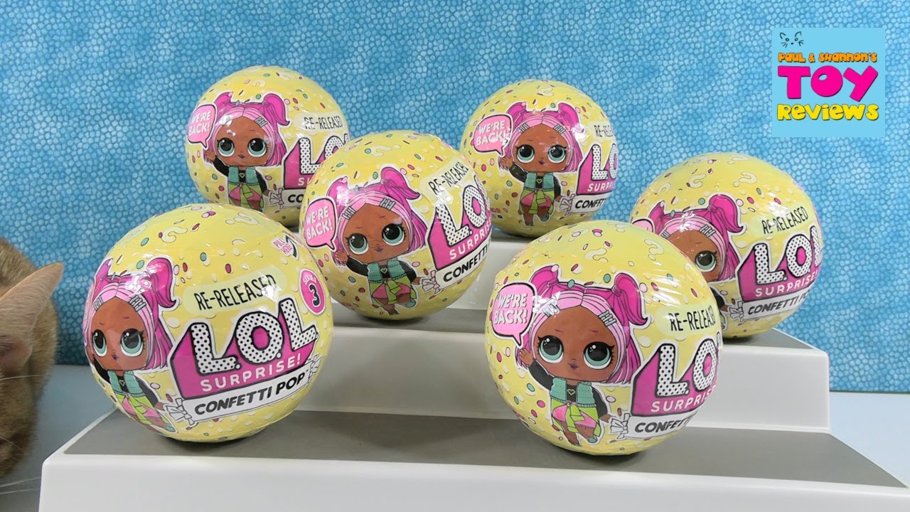 LOL Surprise Re Released Confetti Pop Series 3 Blind Bag Doll Opening | PSToyReviews