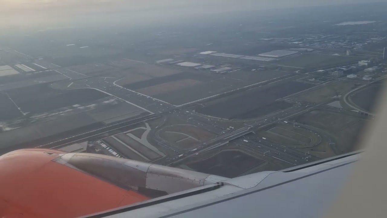 Take off EHAM easyJet A319 29-1-2024