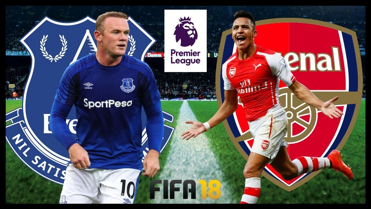 Everton vs Arsenal at Goodison Park English Premier League Highlights FIFA 18 Gameplay HD 1080p