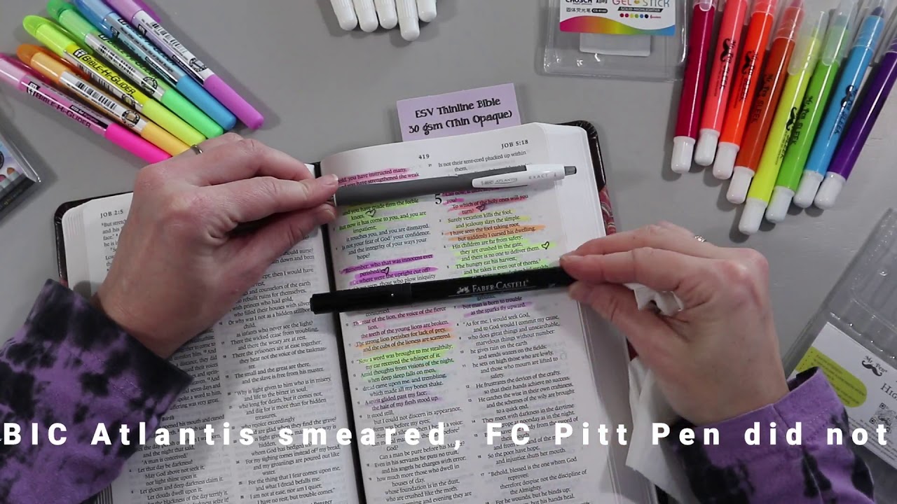 Testing Different Gel Highlighters in Bibles, Part 1!