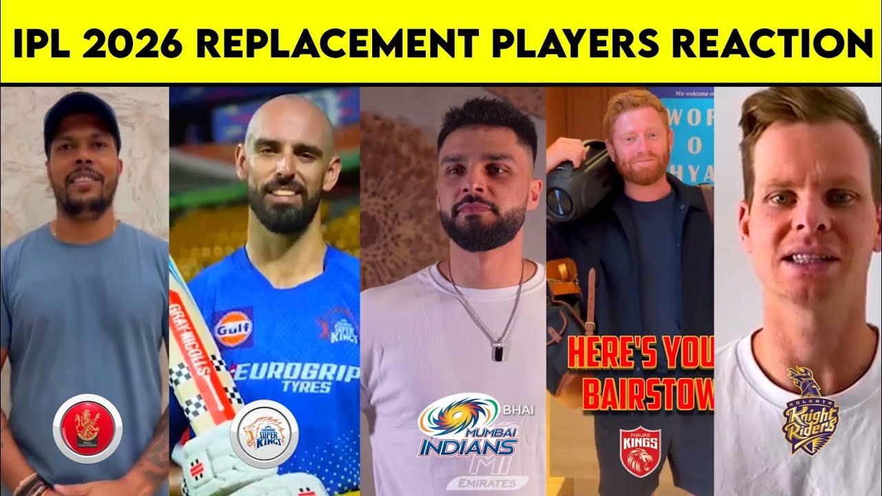 IPL 2026 - IPL 2026 All Replacement Players Reaction After Joining IPL 2026 | IPL Replacements 2026