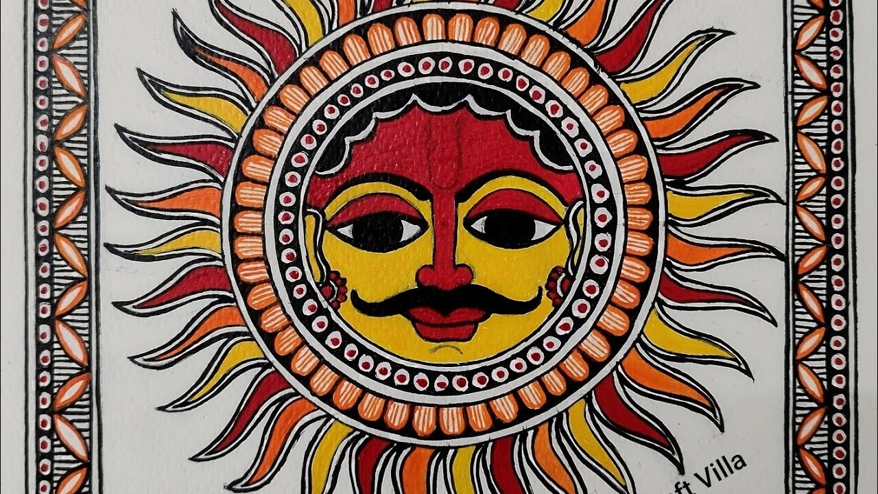 Madhubani sun (Part 2)  @artandcraftvilla9365 