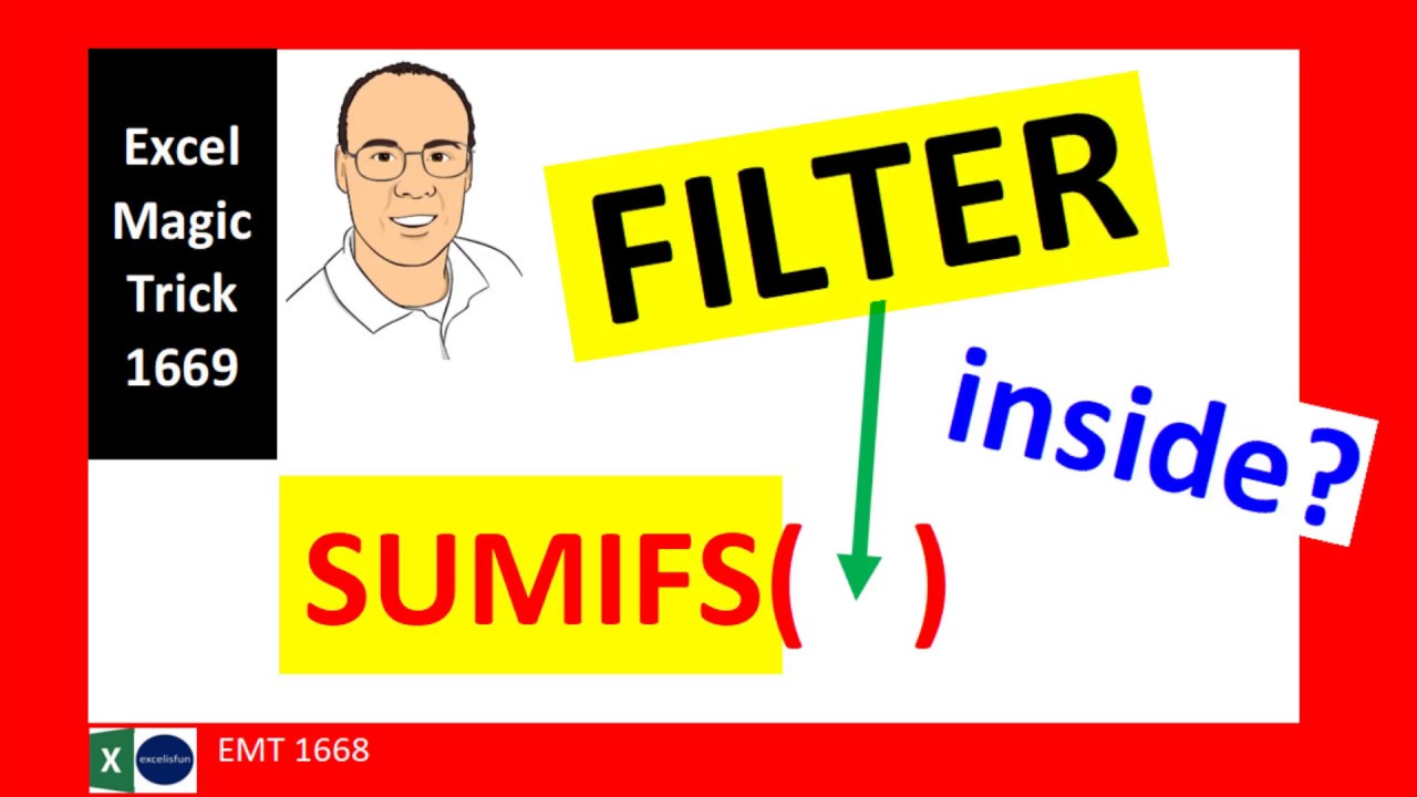 Double OR Logical Tests in SUMIFS Function using FILTER or IF or MMULT. Excel Magic Trick 1669.