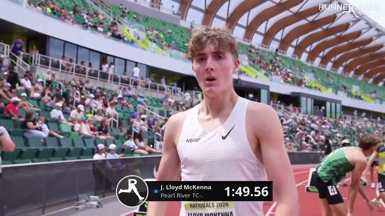 Чемпионат среди юношей, бег на 800 м, секция 8 &mdash; Nike Outdoor Nationals 2026 [Полная запись забега]