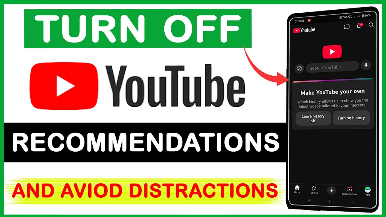 How to Turn OFF YOUTUBE Recommendations | Turn OFF Recommendation  and avoid Distractions