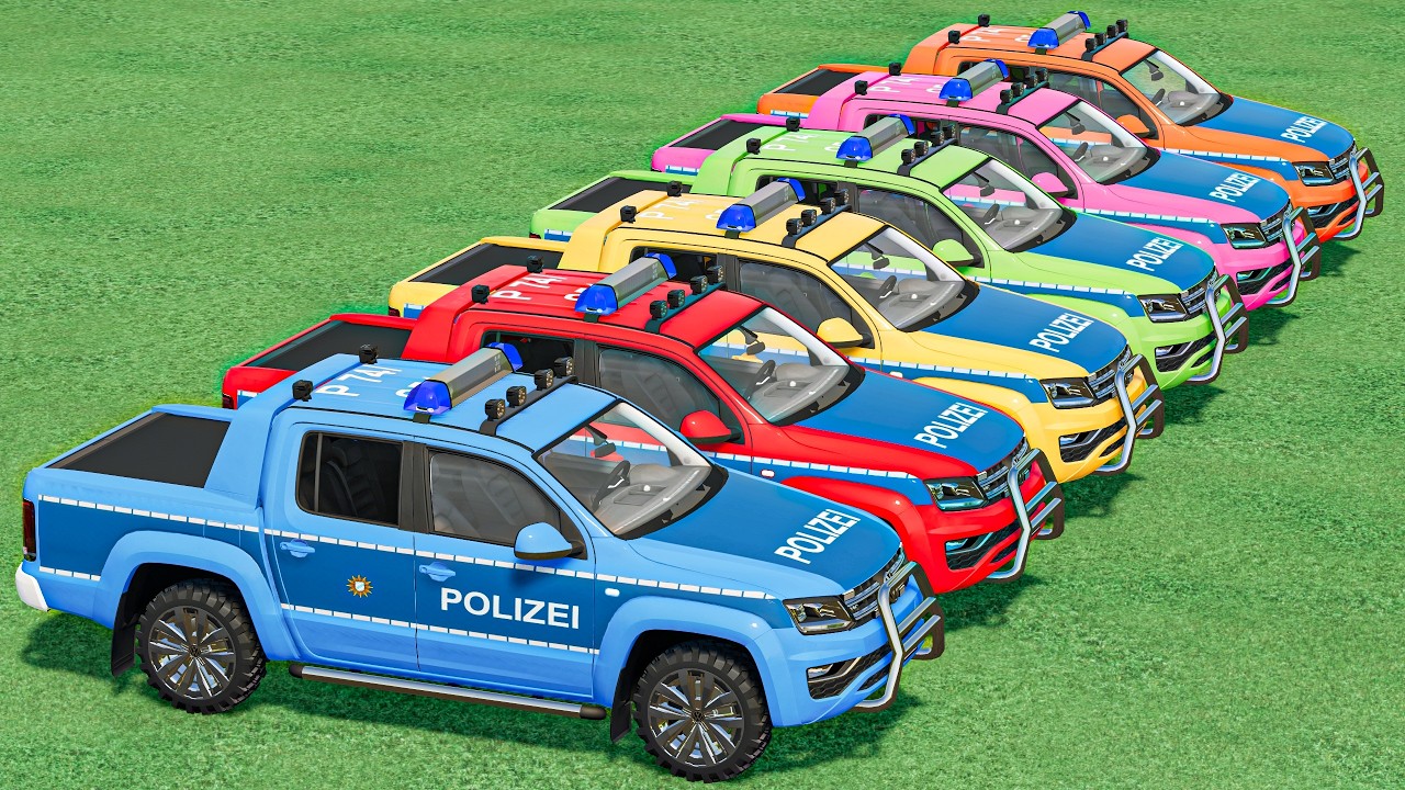 TRANSPORTING AMAROK POLICE CARS with Parkour  ! FS22