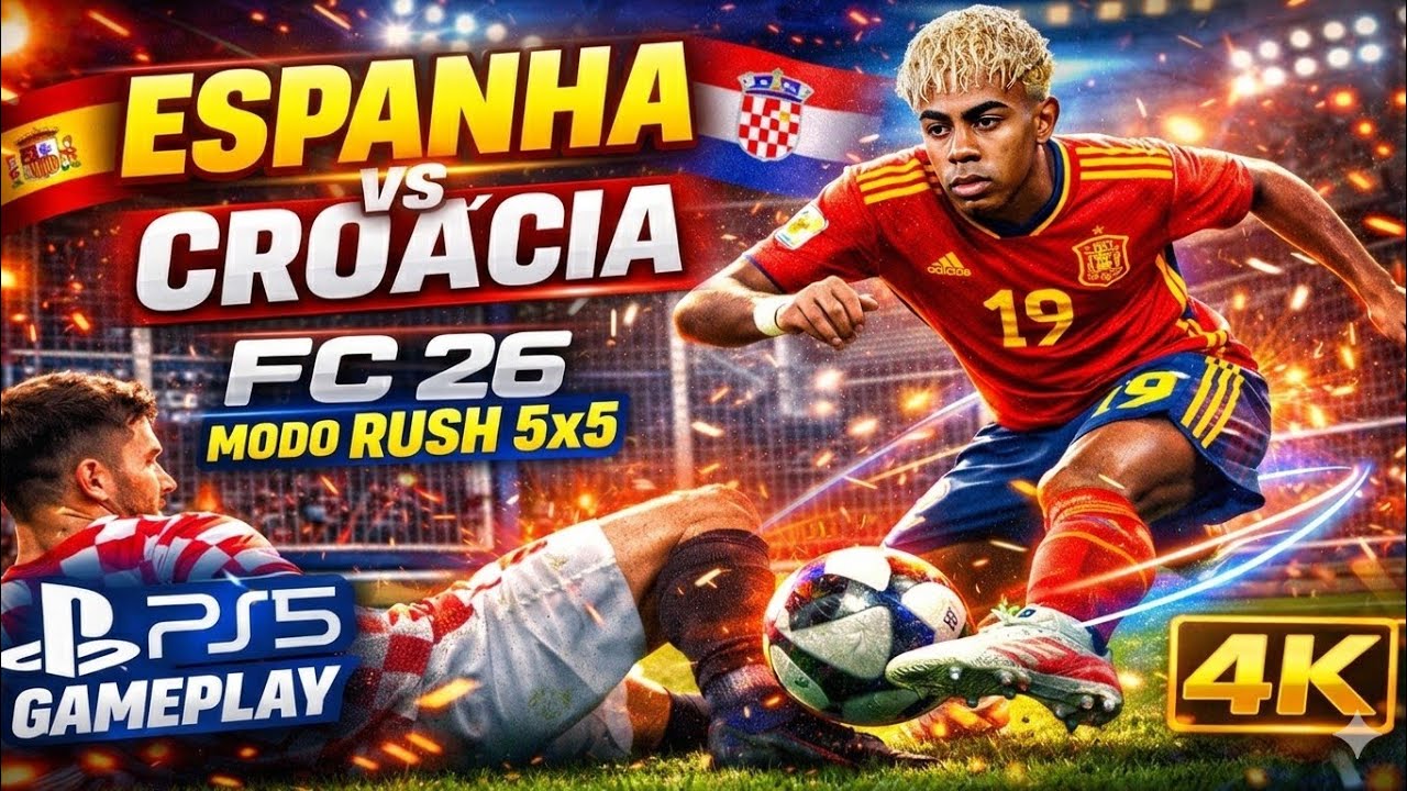 FC 26 LAMINE YAMAL MARCA UM GOLAÇO… MAS A CROÁCIA SURPREENDE NO FINAL NO 5X5 ! PS5 4K