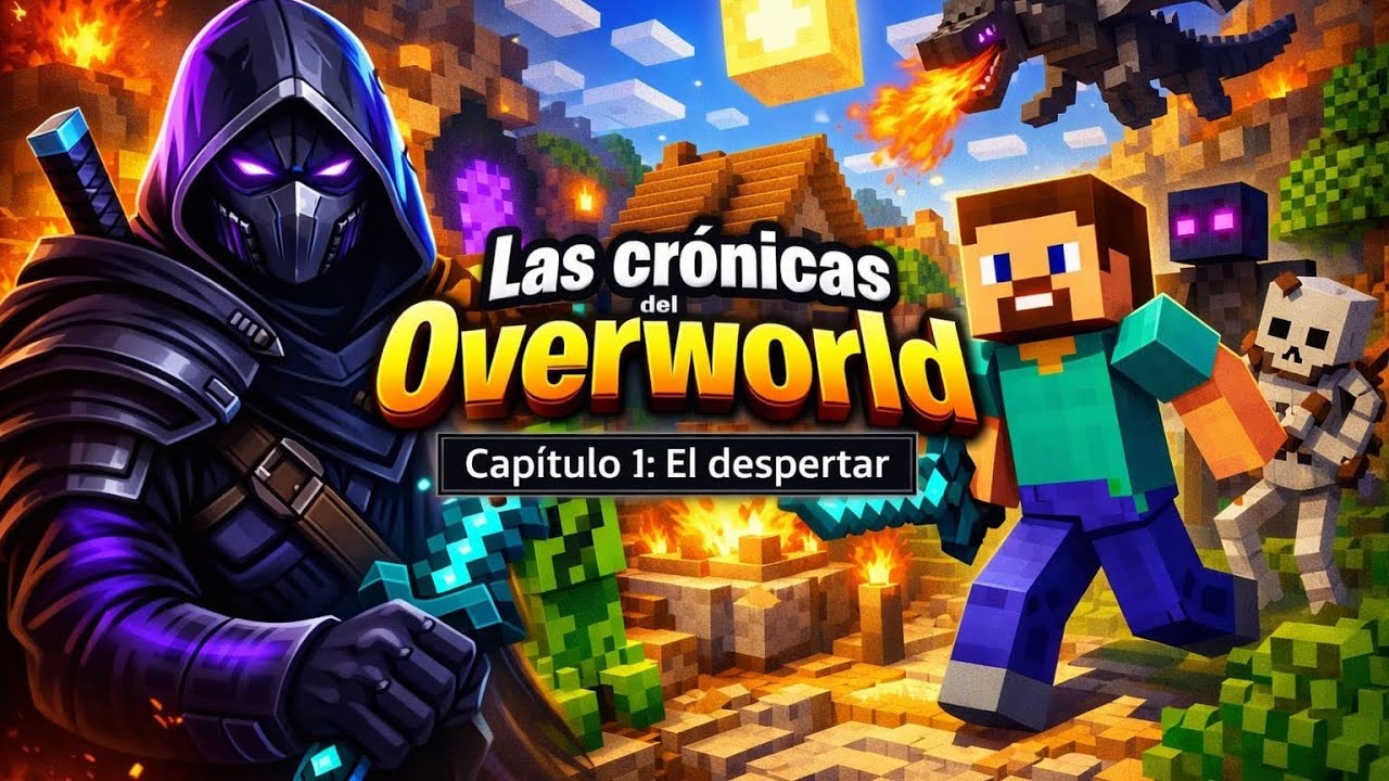 (Minecraft) Nueva serie!🥳💜🥳 Cap1:El despertar💪🏻