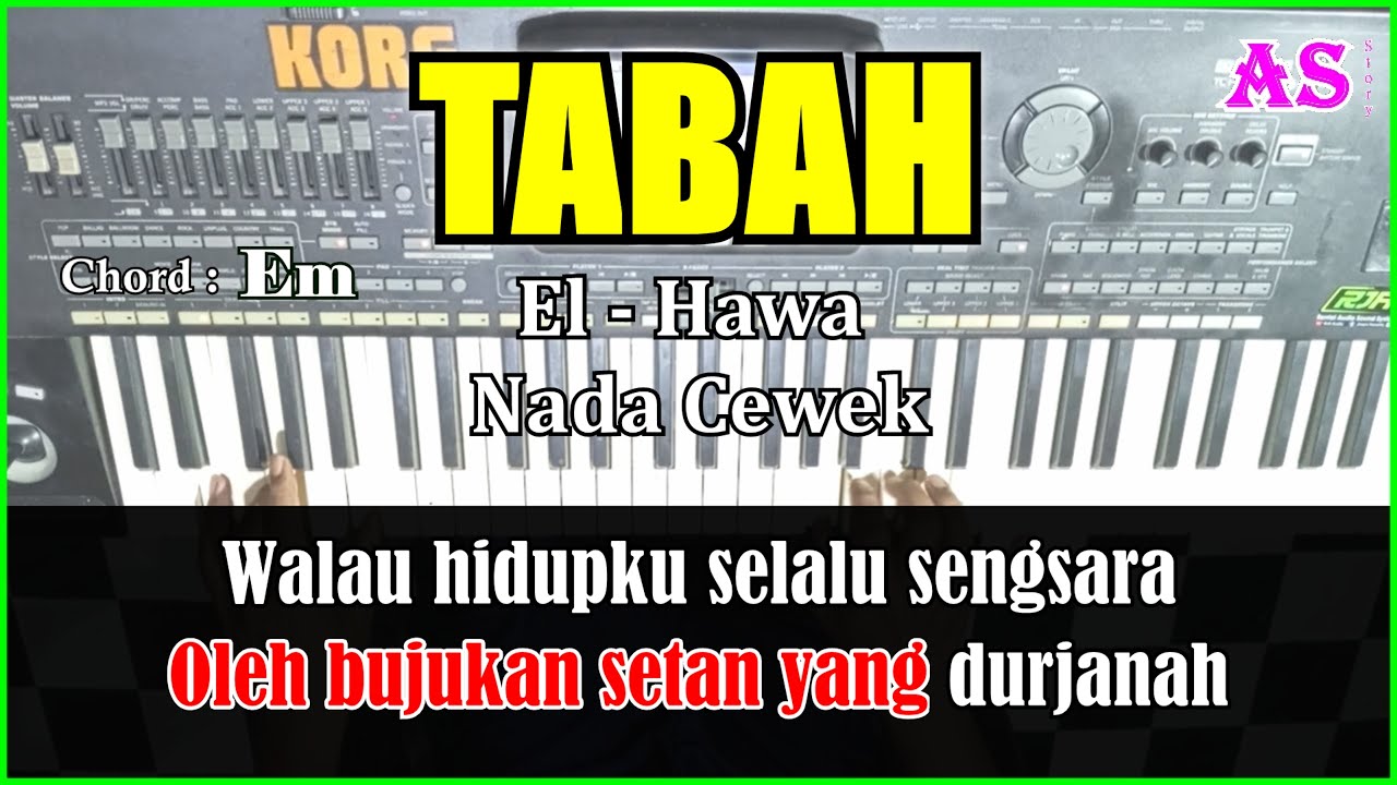 TABAH - El hawa | Karaoke Qasidah (Cover) Korg Pa3x Nada Cewek