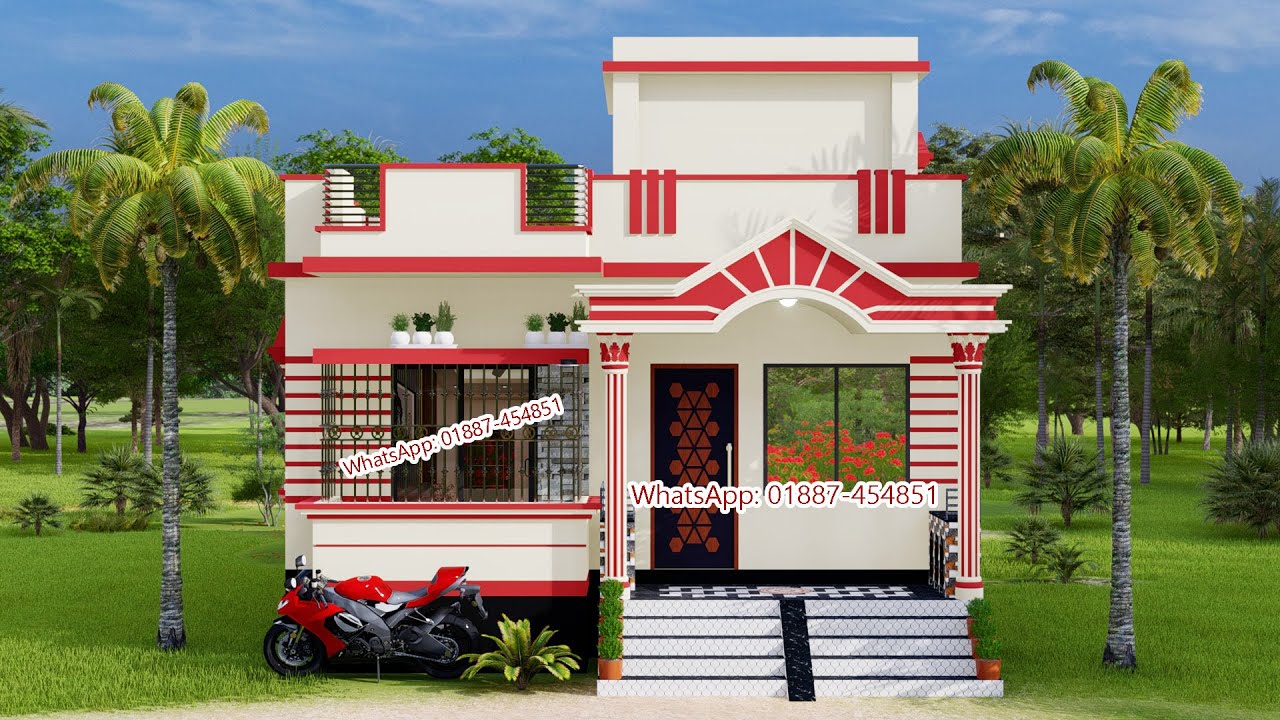 বাড়ির ডিজাইন। 3 bedroom house design। তিন রুমের বাড়ির ডিজাইন ও খরচ। একতলা বাড়ির ডিজাইন। ঘর তৈরি