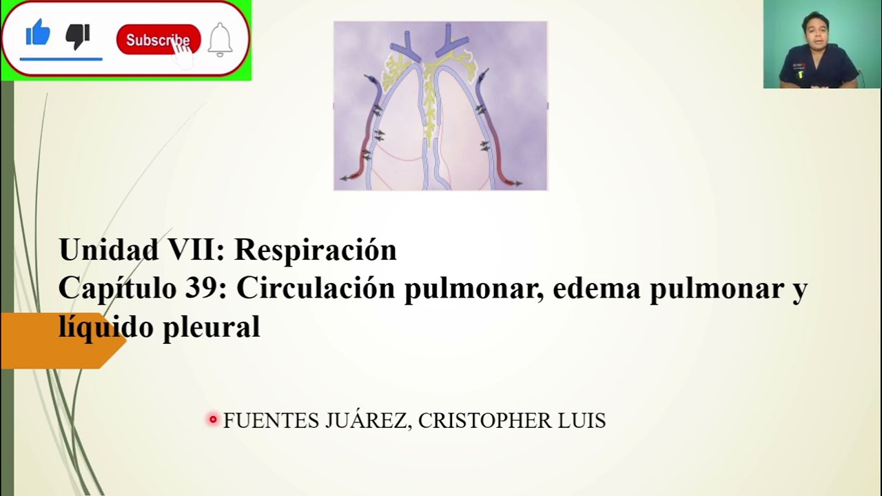FISIOLOGÍA: CIRCULACIÓN PULMONAR; EDEMA PULMONAR y LÍQUIDO INTERSTICIAL