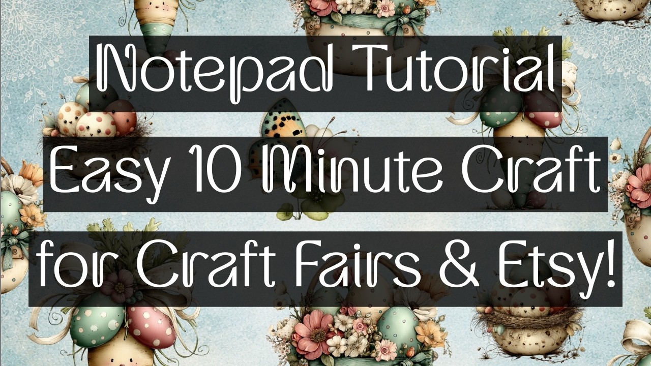 Easy 10 Minute Crafts - Learn How To Make Cute Notepads for Craft Fairs, Etsy and Gift Giving