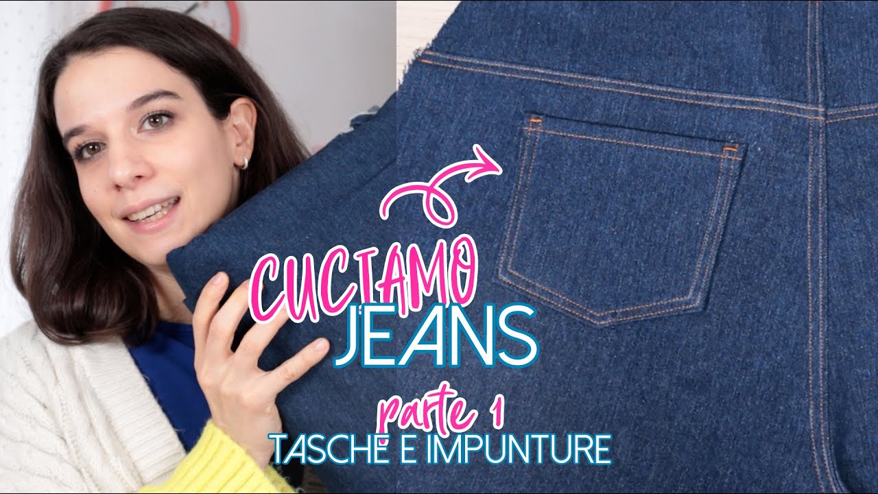 Inizio a cucire i jeans: cartamodello, tasche e impunture | Un punto alla volta