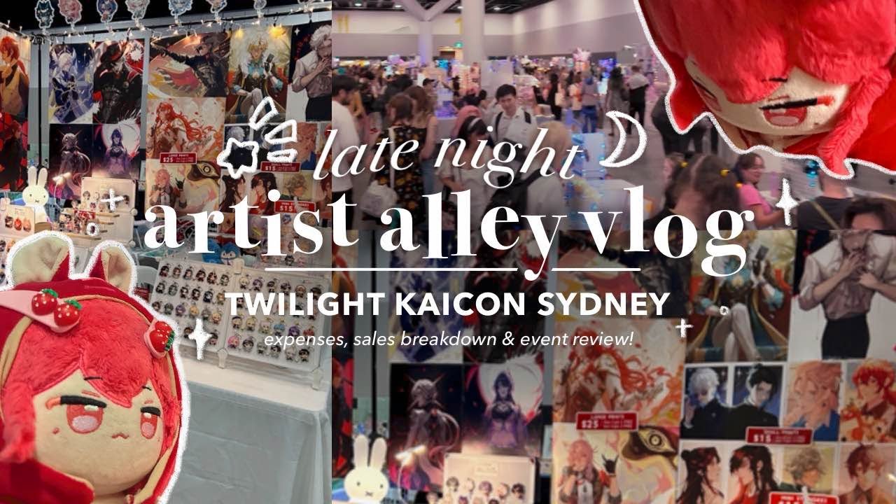 artist alley vlog 🌙✨ twilight kaicon sydney 2025 | expenses, sales analysis & more!