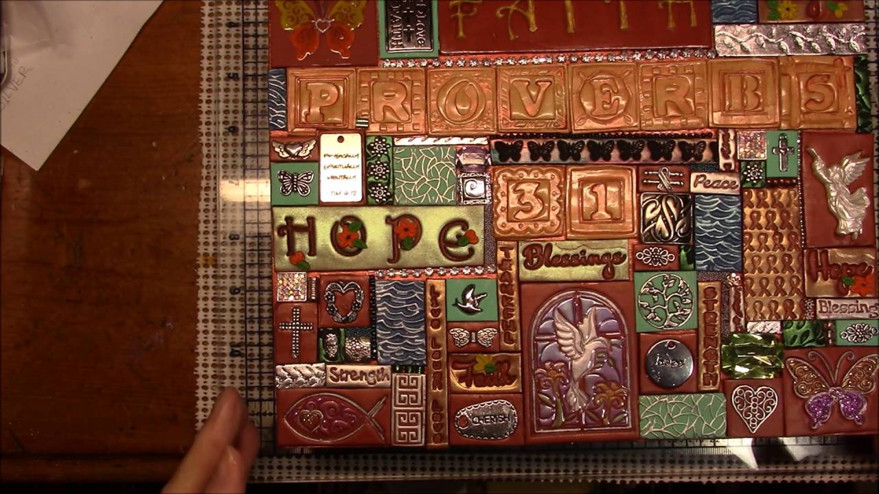 Proverbs 31 Polymer Clay Mosaic Tile Box