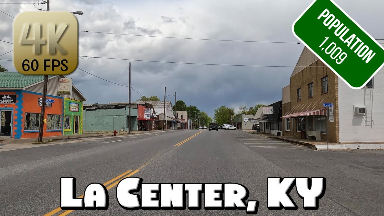 Driving Around Small Town La Center, KY in 4k Video