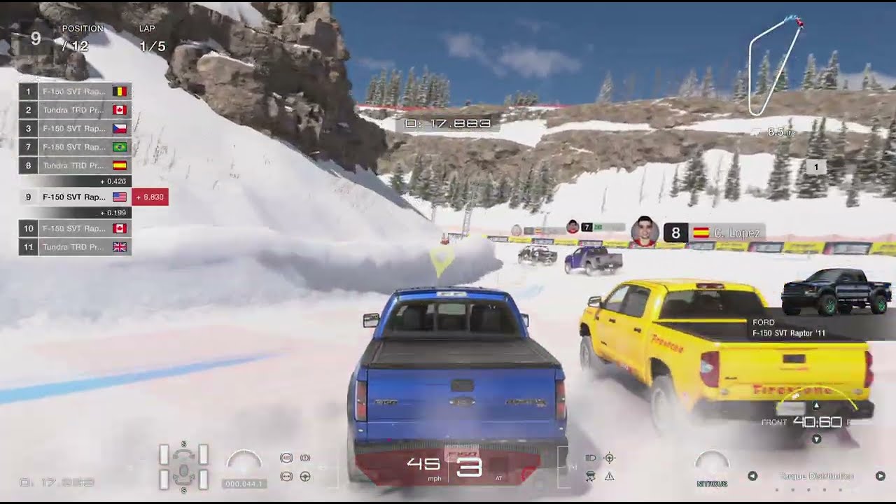 Gran Turismo 7 - Weekly Challenge SNOW - PU Truck Race - Lake Louise Tri-Oval Rev - F150 Raptor '11