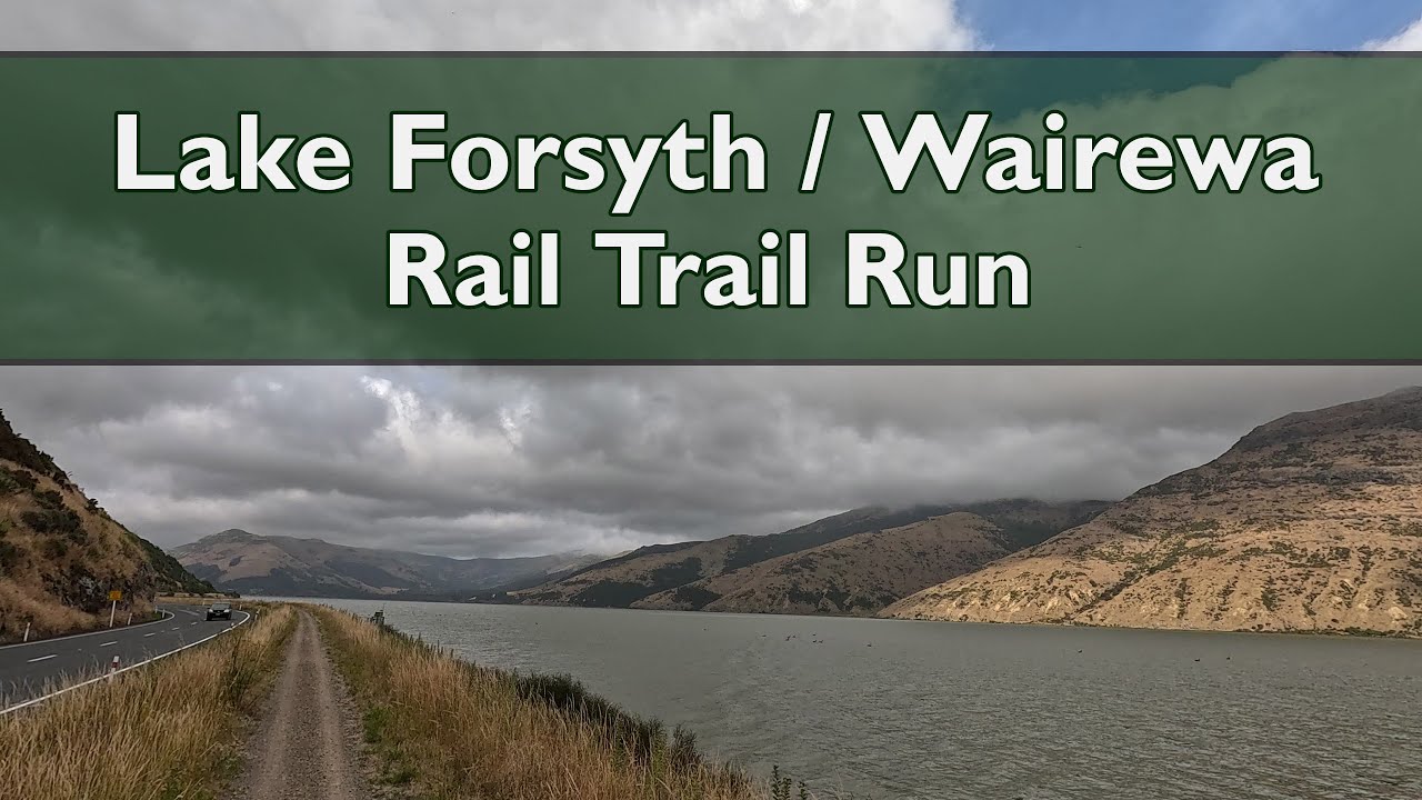 Rail Trail run along Lake Forsyth / Te Roto o Wairewa (4K)