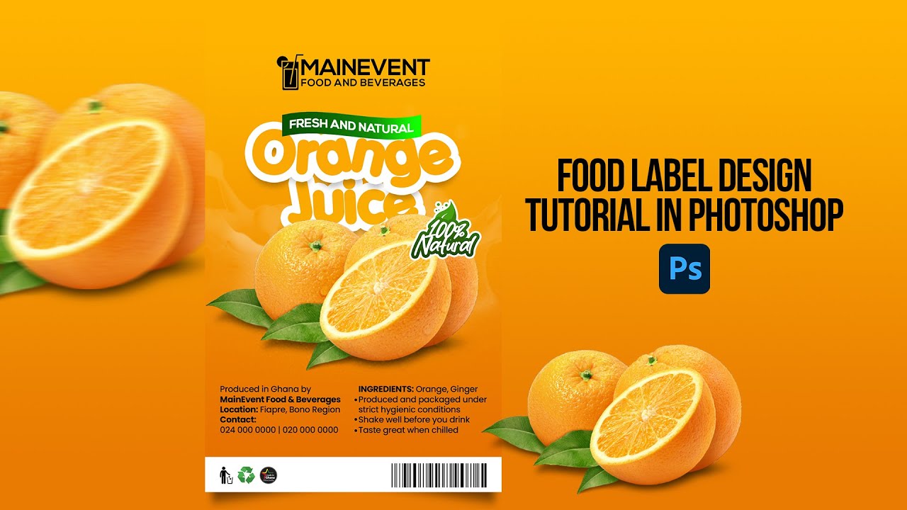 DESIGN A FOOD LABEL IN PHOTOSHOP