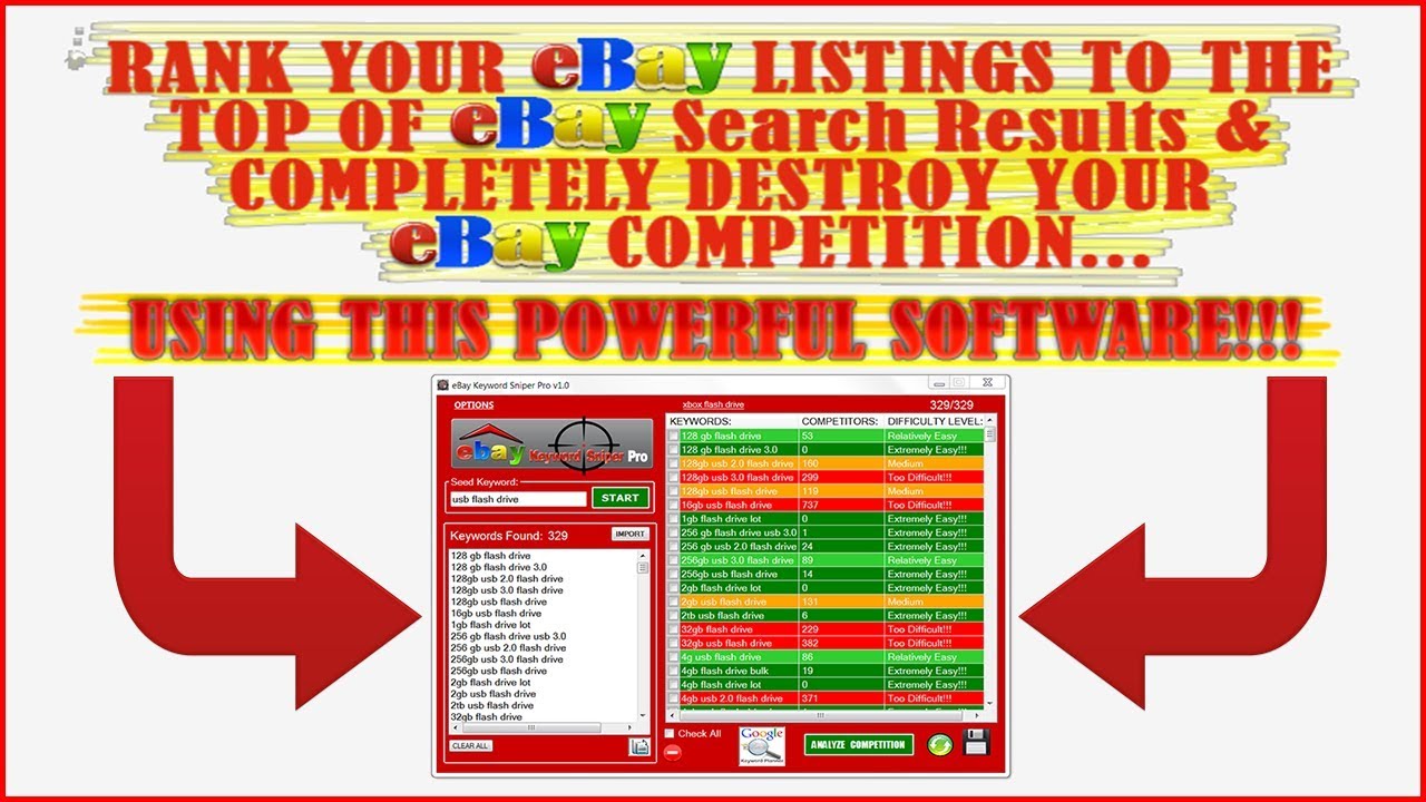 eBay Keyword Sniper Pro Demonstration!!! eBay Software!!!
