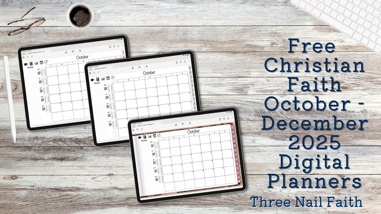 Free Christian Faith Digital Planner For October - December 2025 | Try before 2026 planners come out