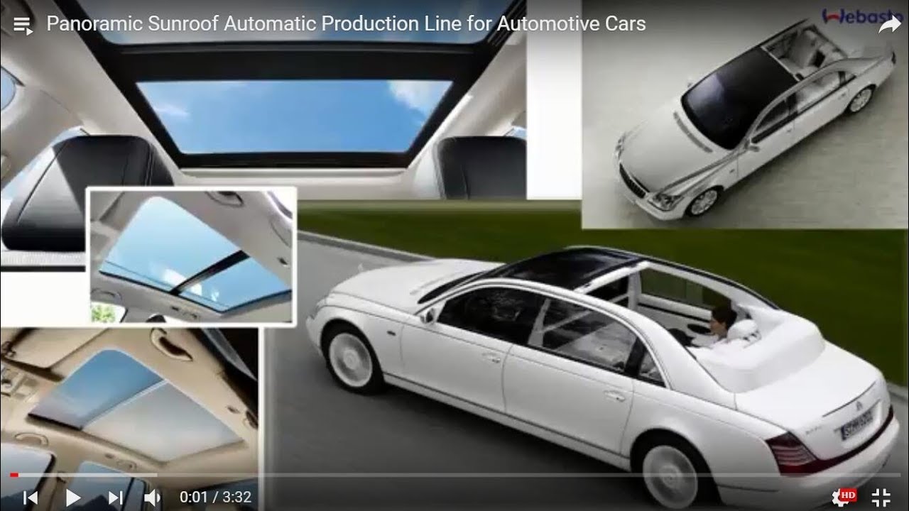 How is a car Panoramic Sunroof made? this is the Automatic Production Line for Automotive Sunroof