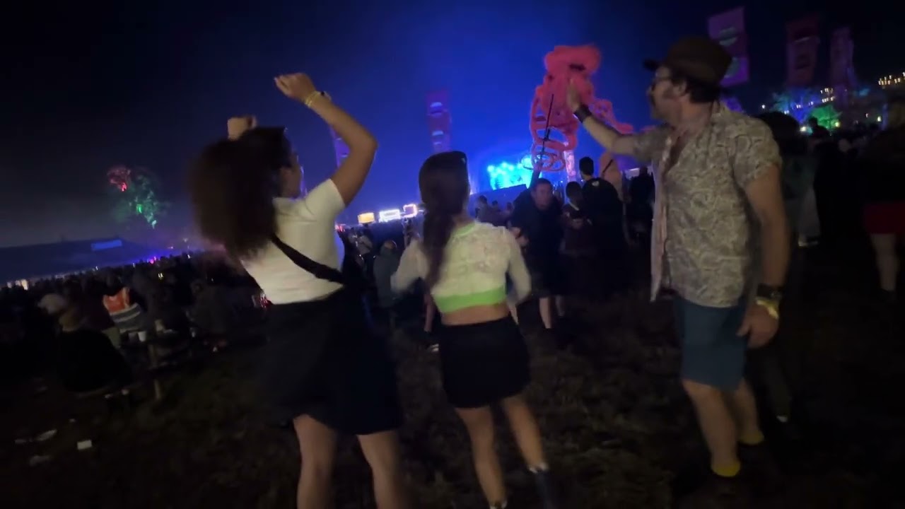 Fireworks and dancing at Beautiful Days Festival 2023