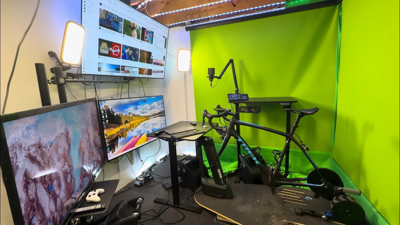 Zwift Indoor Cycling Pain Cave Rocker Plate and Grade Simulator Setup