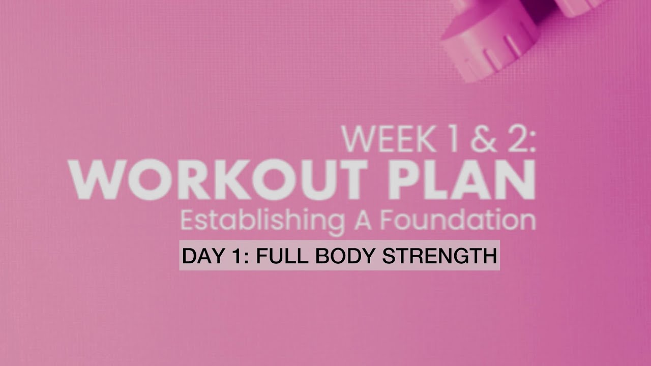 DAY 1: FULL BODY STRENGTH | WEEK 1 & 2: ESTABLISHING A FOUNDATION | WORKOUT PLAN