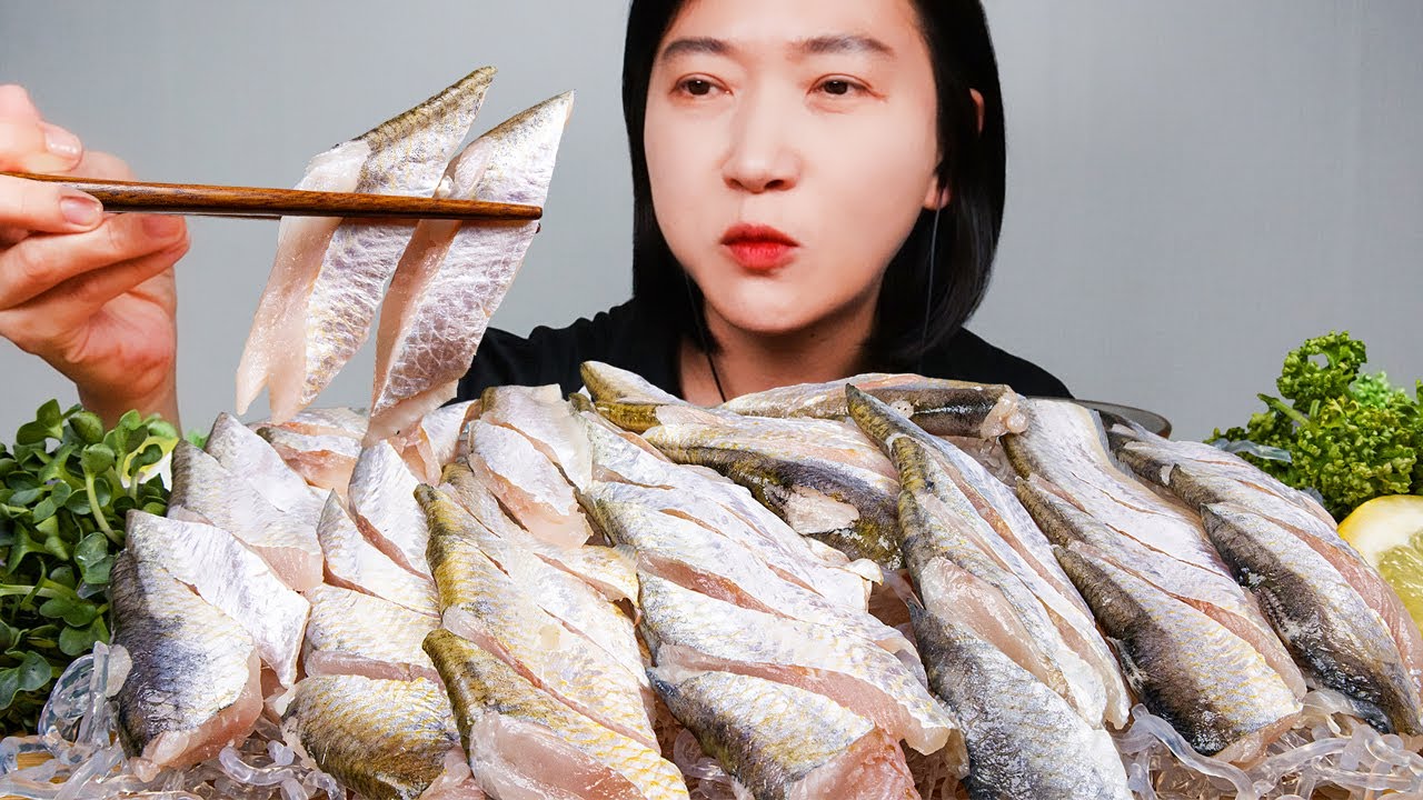 봄에 가장 맛있는 웅어회 리얼사운드 먹방 ASMR KOREAN ANCHOVY SASHIMI MUKBANG EATING SOUNDS NO TALKING | NAJIN