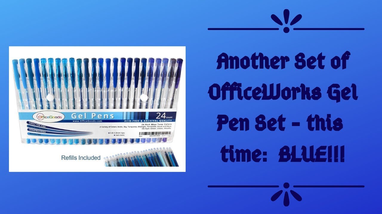 Another 24 Set of Office Goods Gel Pens w/ Refills - This time BLUE!!