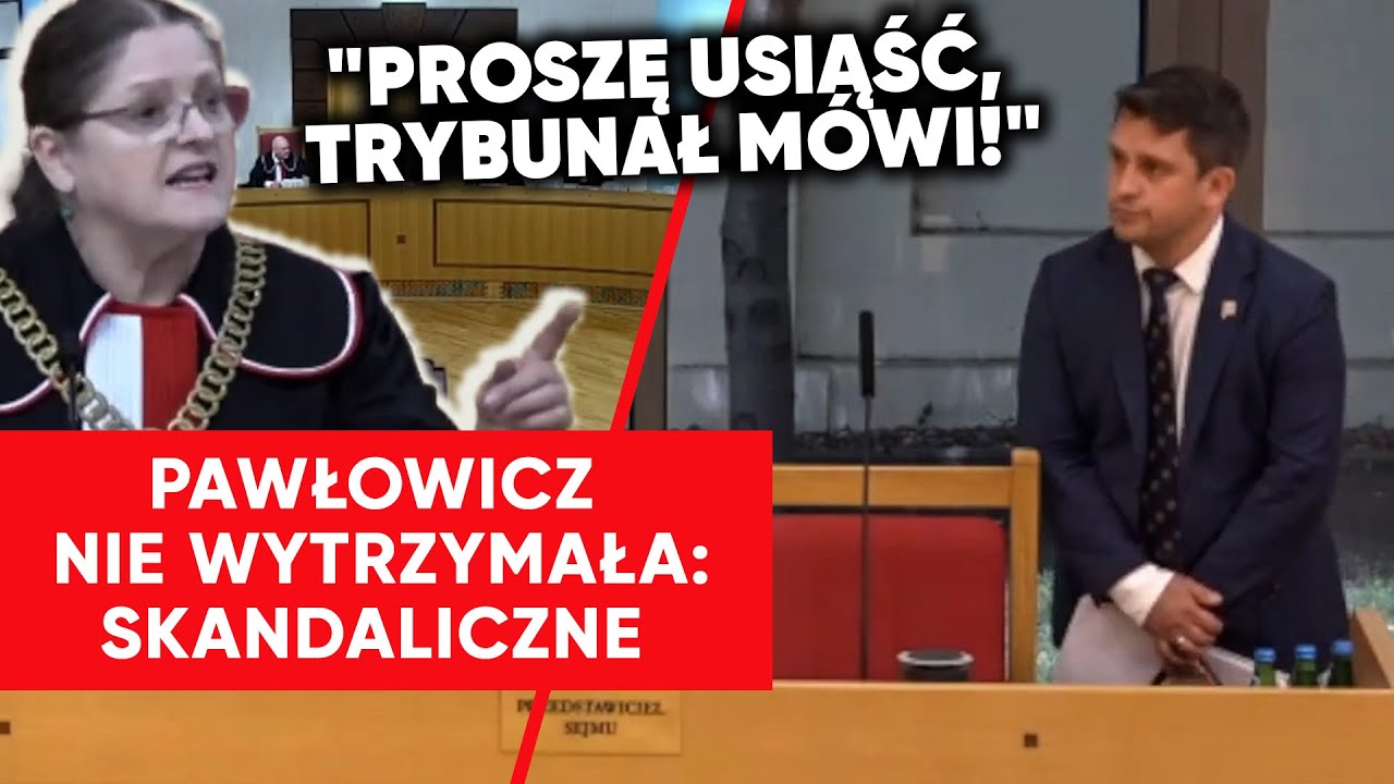 Awantura w TK. Poseł Śliz nagle wstał i opuścił rozprawę. Pawłowicz odpaliła się: Nie dałam zgody!