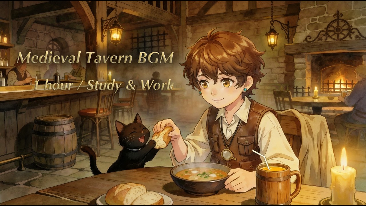 Night Tavern Meal - Medieval Tavern BGM | 中世酒場BGM