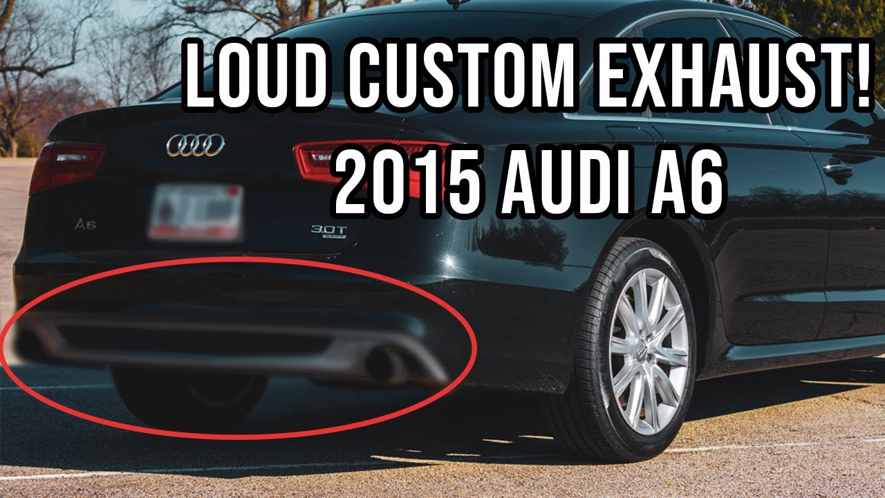 Громкая кастомная выхлопная система для Audi A6 2015 года! Удаление глушителя и резонатора, устан...