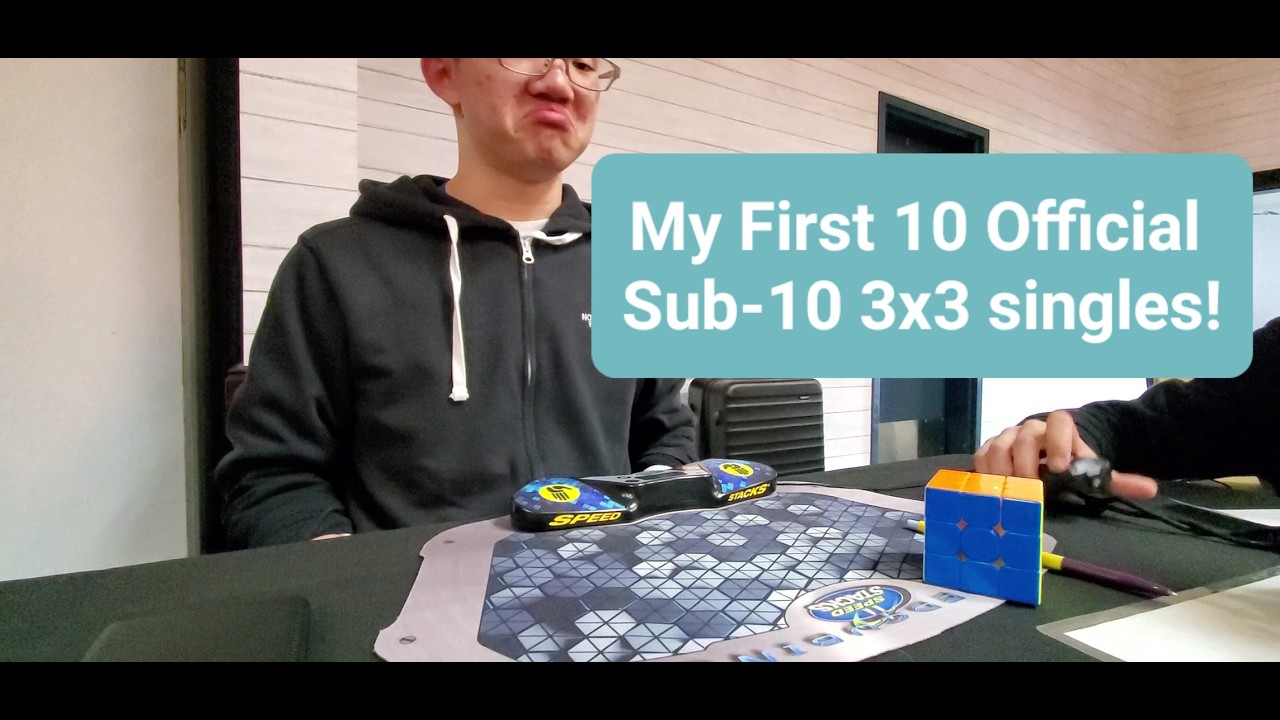 My first 10 sub-10 3x3 Rubik's cube single solves!