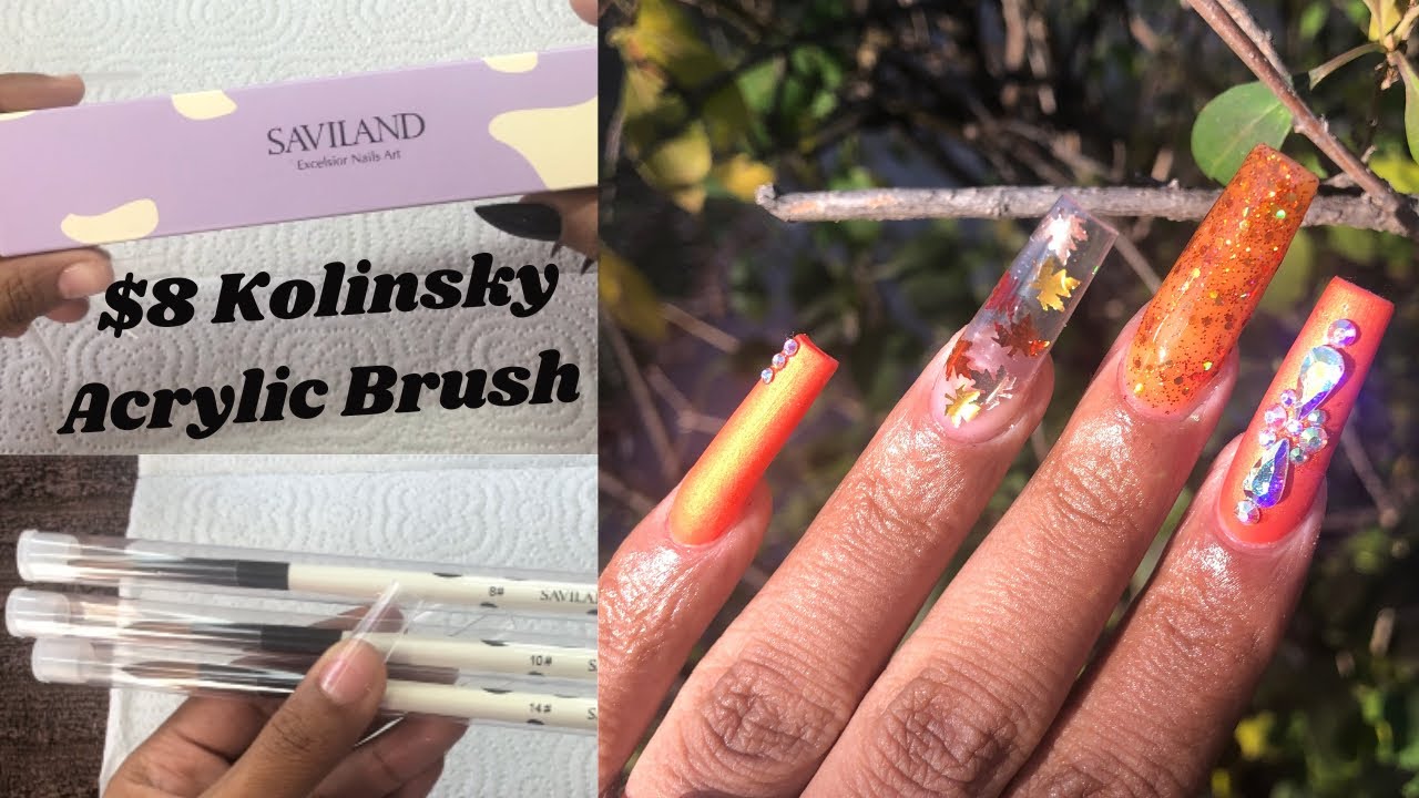 Trying $8 Size 14 Acrylic Brush From Amazon | Saviland Brush Review
