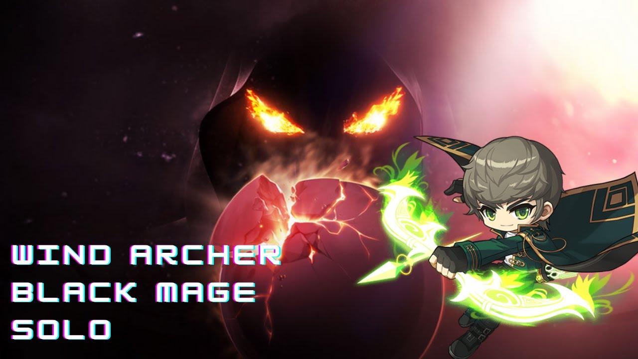 Wind Archer Black Mage Solo - GMS | Kronos
